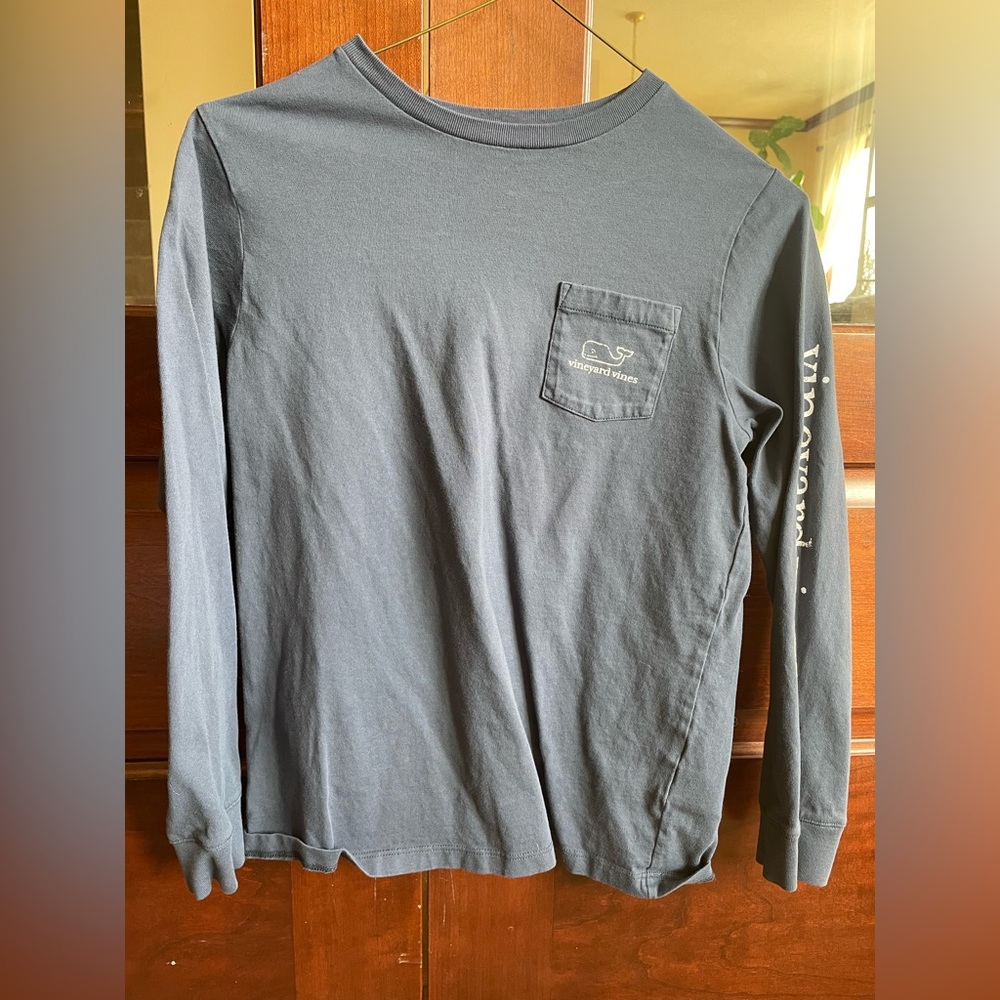 Vineyard Vines kids navy Long Sleeve Tee
